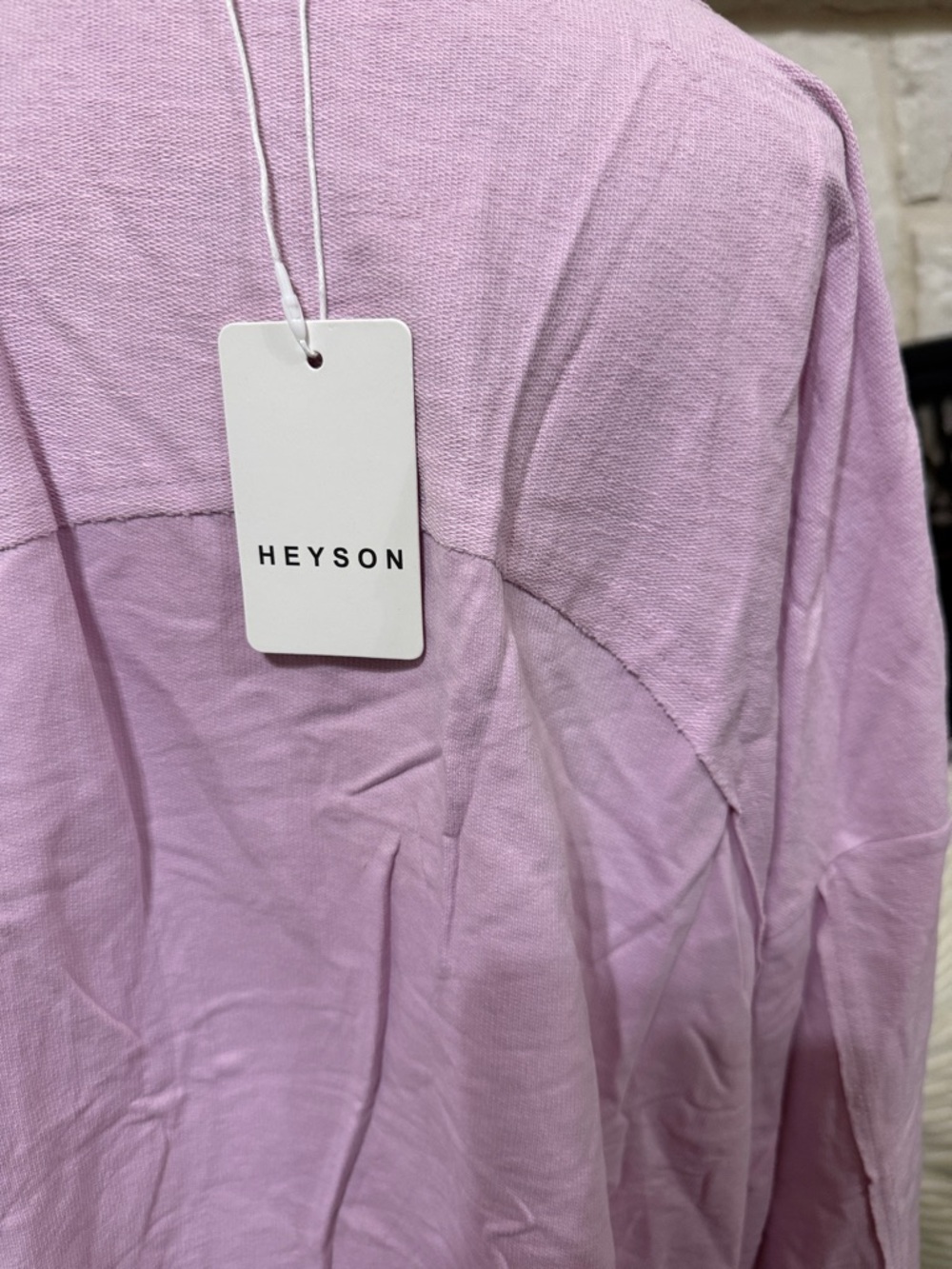 Relaxed Light Lavender Long Sleeve Scoop Neck Top - Picture 3 of 5